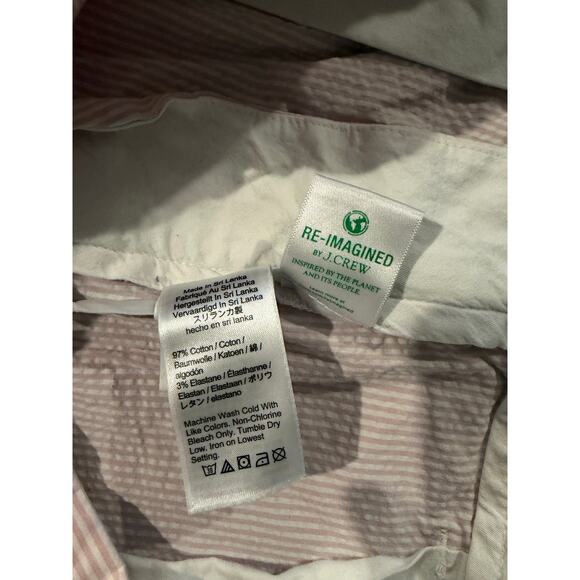 J.Crew Shorts Men’s 34 Pink Striped Seersucker Chino 9" Inseam Casual Classic - Picture 8 of 8